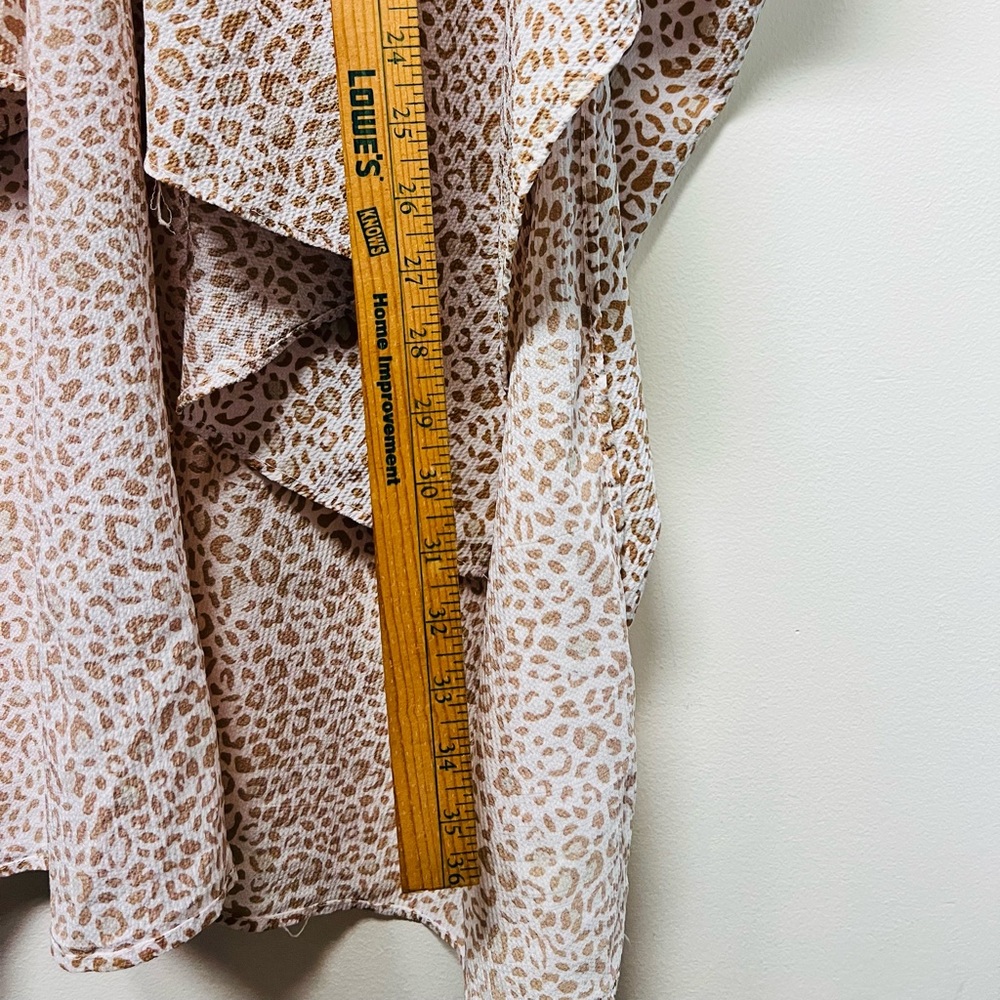 Time and Tru Beige Leopard-Print Kimono - Picture 6 of 7